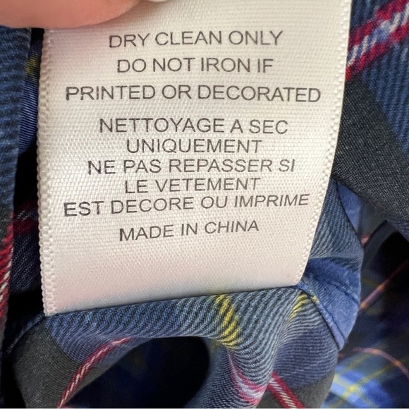 Equipment Femme Brett Blue Plaid Silk Button Down Blouse - Picture 6 of 6